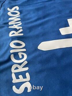 2013/14 Real Madrid Away Jersey #4 Sergio Ramos XL Adidas Soccer LOS BLANCOS NEW