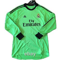 2013/14 Real Madrid Green Gk Jersey #1 Casillas XL Long Sleeve Player Issue NEW