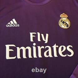 2013/14 Real Madrid Purple Gk Jersey #1 Casillas XL Long Sleeve Player Issue NEW