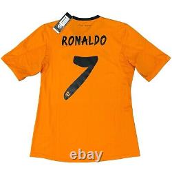 2013/14 Real Madrid Third Jersey #7 RONALDO Medium Adidas Soccer CR7 Orange Kit