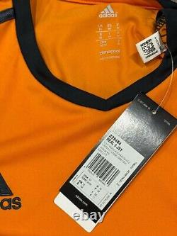 2013/14 Real Madrid Third Jersey #7 RONALDO Medium Adidas Soccer CR7 Orange Kit