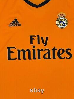 2013/14 Real Madrid Third Jersey #7 RONALDO Medium Adidas Soccer CR7 Orange Kit