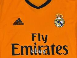 2013/14 Real Madrid Third Jersey #7 RONALDO Medium Adidas Soccer CR7 Orange Kit