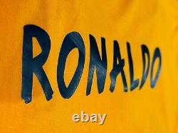 2013/14 Real Madrid Third Jersey #7 RONALDO Medium Adidas Soccer CR7 Orange Kit