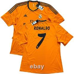 2013/14 Real Madrid Third Jersey #7 Ronaldo XL adidas Soccer Orange 3rd Kit
