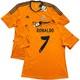2013/14 Real Madrid Third Jersey #7 Ronaldo XL adidas Soccer Orange 3rd Kit