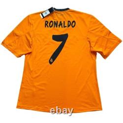 2013/14 Real Madrid Third Jersey #7 Ronaldo XL adidas Soccer Orange 3rd Kit