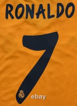 2013/14 Real Madrid Third Jersey #7 Ronaldo XL adidas Soccer Orange 3rd Kit