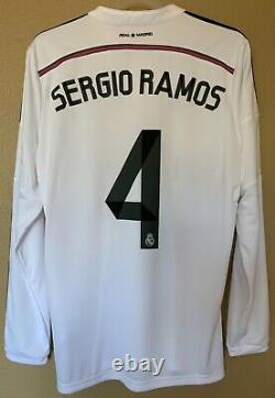 2014/15 Adidas Real Madrid Long Sleeve Sergio Ramos Jersey L shirt psg