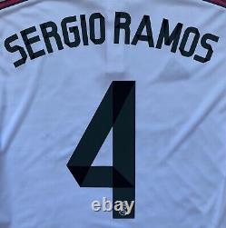 2014/15 Adidas Real Madrid Sergio Ramos Long Sleeve Jersey M shirt spain psg UCL