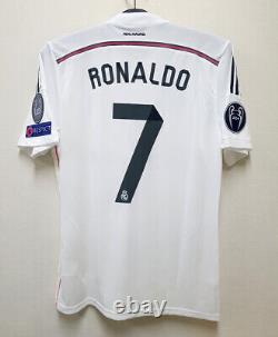 2014-15 Real MADRID Home S/S No. 7 RONALDO Player Issue 14-15 RMFC UEFA CL Jersey