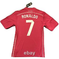 2014/15 Real Madrid Away Jersey #7 RONALDO Large Adidas Soccer LOS BLANCOS NEW