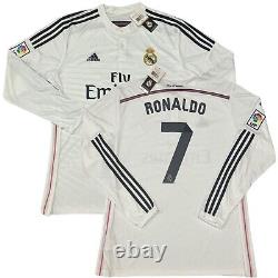 2014/15 Real Madrid Home Jersey #7 RONALDO XL Adidas Long Sleeve CR7 NEW