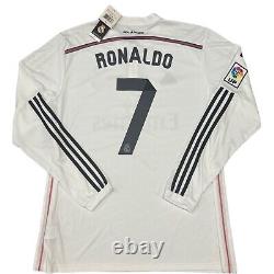 2014/15 Real Madrid Home Jersey #7 RONALDO XL Adidas Long Sleeve CR7 NEW
