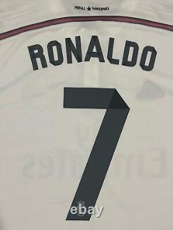 2014/15 Real Madrid Home Jersey #7 RONALDO XL Adidas Long Sleeve CR7 NEW