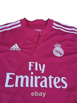 2014-2015 Adidas Authentic Real Madrid Cristiano Ronaldo Pink Jersey Medium Men