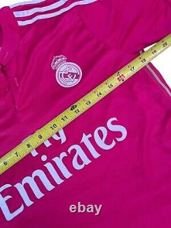 2014-2015 Adidas Authentic Real Madrid Cristiano Ronaldo Pink Jersey Medium Men
