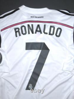 2014-2015 Adidas Real Madrid Cristiano Ronaldo Champions League Kit Jersey Shirt
