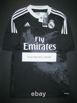 2014-2015 Adidas Real Madrid Yohji Yamamoto Black Third Jersey Shirt Dragon Y-3