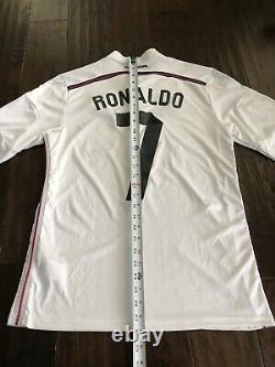 2014 FIFA World Champions RONALDO White ADIDAS Jersey REAL MADRID Pink SZ MEDIUM