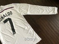 2014 FIFA World Champions RONALDO White ADIDAS Jersey REAL MADRID Pink SZ MEDIUM