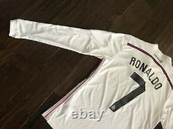 2014 FIFA World Champions RONALDO White ADIDAS Jersey REAL MADRID Pink SZ MEDIUM