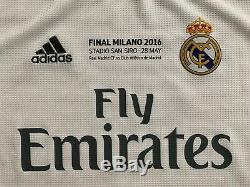 2015/16 Adidas Real Madrid Sergio Ramos UCL Final Long Sleeve Jersey shirt spain