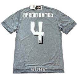 2015/16 Real Madrid Away Jersey #4 Sergio Ramos Medium Adidas Soccer NEW