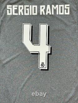 2015/16 Real Madrid Away Jersey #4 Sergio Ramos Medium Adidas Soccer NEW