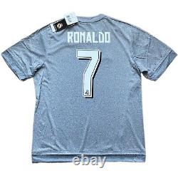 2015/16 Real Madrid Away Jersey #7 Ronaldo Large Adidas Soccer Football CR7 NEW