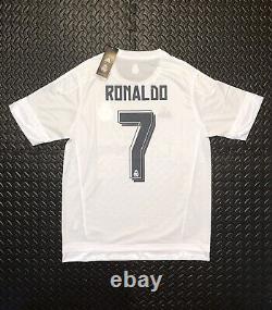 2015/16 Real Madrid Home Jersey #7 Ronaldo Large Adidas Soccer Champions CR7 NEW