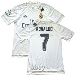 2015/16 Real Madrid Home Jersey #7 Ronaldo Small Adidas Soccer Champions CR7