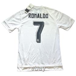 2015/16 Real Madrid Home Jersey #7 Ronaldo Small Adidas Soccer Champions CR7