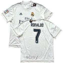2015/16 Real Madrid Home Jersey #7 Ronaldo XL Adidas Soccer Champions CR7 NEW