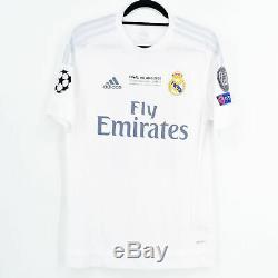 2015-16 Real Madrid Home Shirt Final Milano #19 MODRIC Match Worn Jersey