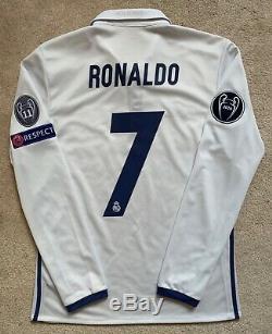 2016/17 Adidas Real Madrid Ronaldo Long Sleeve Jersey S shirt portugal juventus