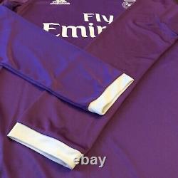 2016/17 Real Madrid Away Jersey #20 Asensio Small Adidas Long Sleeve Soccer NEW
