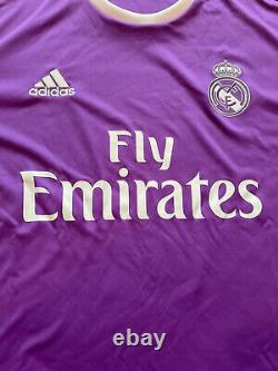 2016/17 Real Madrid Away Jersey #7 RONALDO Large Adidas Long Sleeve Soccer NEW