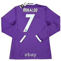 2016/17 Real Madrid Away Jersey #7 RONALDO Medium Adidas Long Sleeve CR7 NEW
