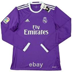 2016/17 Real Madrid Away Jersey #7 RONALDO Medium Adidas Long Sleeve CR7 NEW