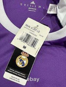 2016/17 Real Madrid Away Jersey #7 RONALDO Medium Adidas Long Sleeve CR7 NEW