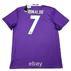 2016/17 Real Madrid Away Jersey #7 RONALDO XL Adidas Soccer CR7 Purple Kit