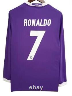 2016/17 Real Madrid Away, RONALDO 7, UEFA CL FINAL, Size Large, Long Sleeve