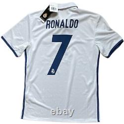 2016/17 Real Madrid Home Jersey #7 RONALDO Small Adidas Short Sleeve CR7 NEW