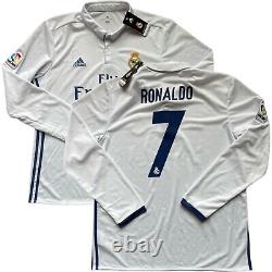 2016/17 Real Madrid Home Jersey #7 RONALDO XL Adidas Long Sleeve CR7 NEW