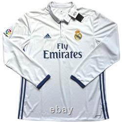 2016/17 Real Madrid Home Jersey #7 Ronaldo adidas XL Long Sleeve CR7 white