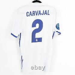 2016-17 Real Madrid Home Shirt #2 CARVAJAL Match Worn Jersey