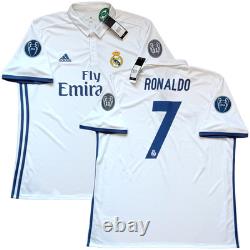 2016/17 Real Madrid Home UCL Jersey #7 RONALDO XL adidas Champions League Kit