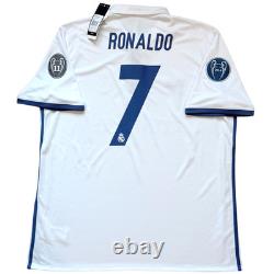 2016/17 Real Madrid Home UCL Jersey #7 RONALDO XL adidas Champions League Kit