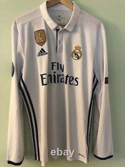 2016-17 Real Madrid Home UCL Long Sleeve 7 Ronaldo Jersey